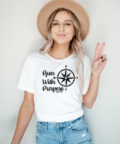 Run with Purpose Jesus Corinthians Scripture T-Shirt