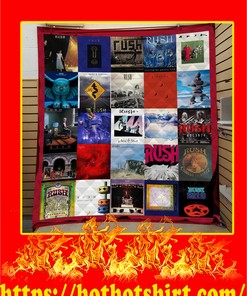 Rush Band Thank You For The Memories Signature Quilt Bedding Set Blanket Bedroom Decor, Gifts for Family
