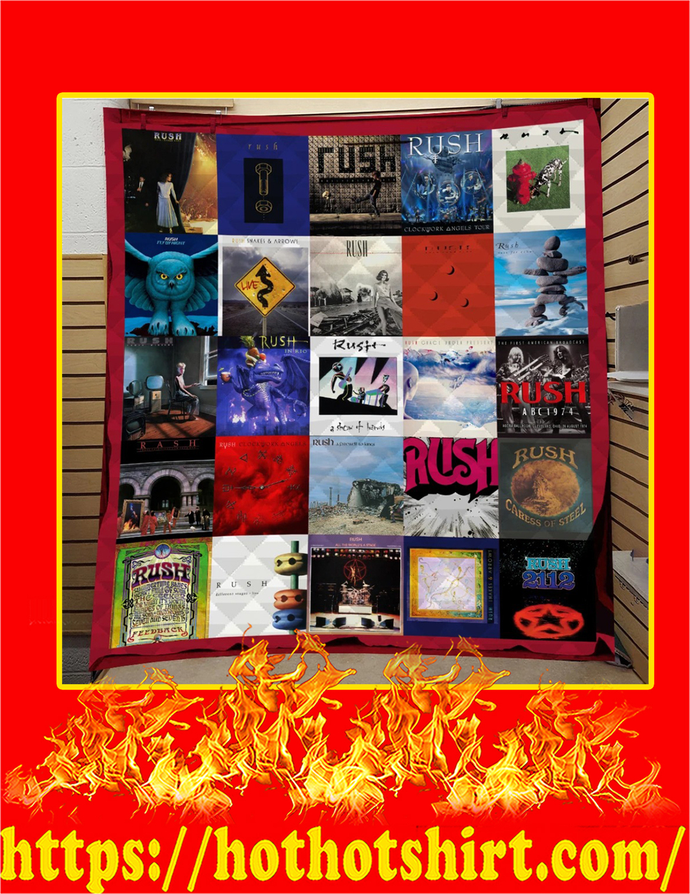 Rush Band Thank You For The Memories Signature Quilt Bedding Set Blanket Bedroom Decor, Gifts for Family