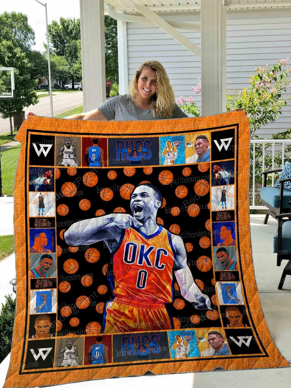 Russell Westbrook Customizable Plus Size Quilt Bedding Set, Great for Sports Fans and Family Gifts