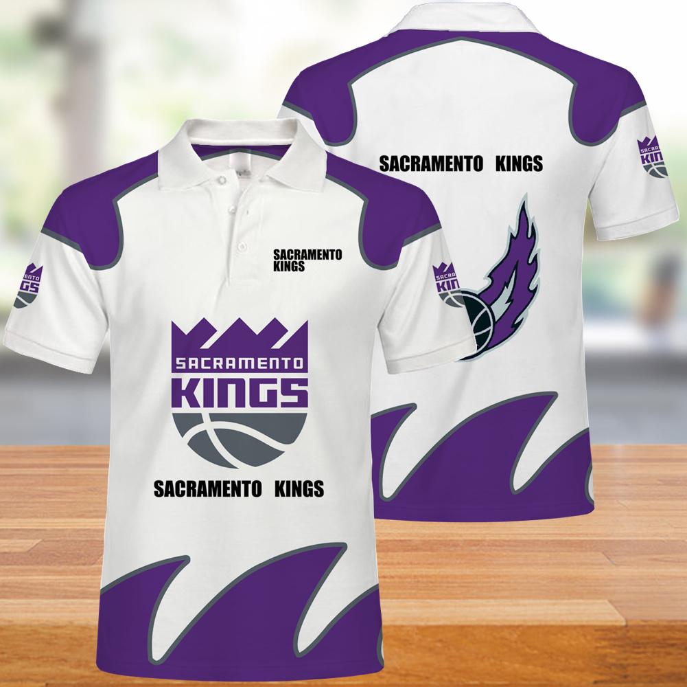 Sacramento Kings Button Up Polo Shirt