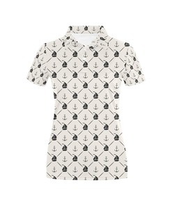 Sailboat Print Design Women's Polo Shirt 3D Polo Shirt A3