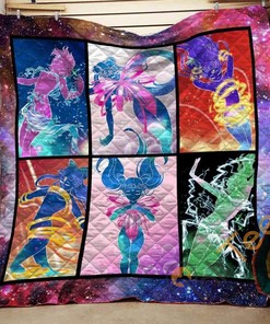 Sailor Moon Transformation Galaxy Border Blanket Quilt Bedding Set Bedroom Decor, Gifts for Family