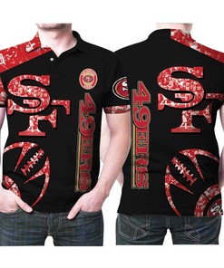 San Francisco 49Ers Logo Ball Pattern 3D Printed Gift For San Francisco 49Ers Fan Polo Shirt