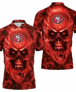 San Francisco 49Ers Nfl Fans Skull Polo Shirt Gift for NFL Fans