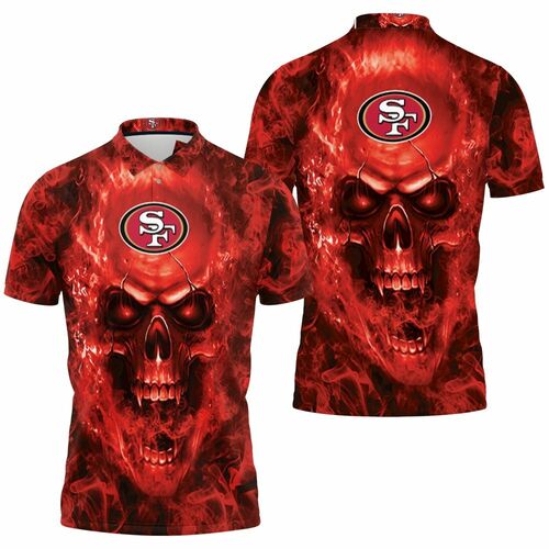 San Francisco 49Ers Nfl Fans Skull Polo Shirt Gift for NFL Fans