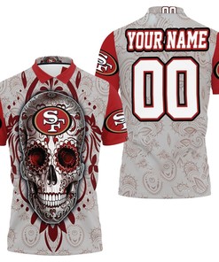 San Francisco 49Ers Sugar Skull For Fans 3D Personalized Polo Shirt