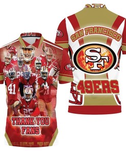 San Francisco 49Ers Super Bowl 2021 Nfc West Division Thank You Fans 3D Polo Shirt