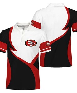San Francisco 49ers Button Up Polo Shirt Gift for NFL Fans