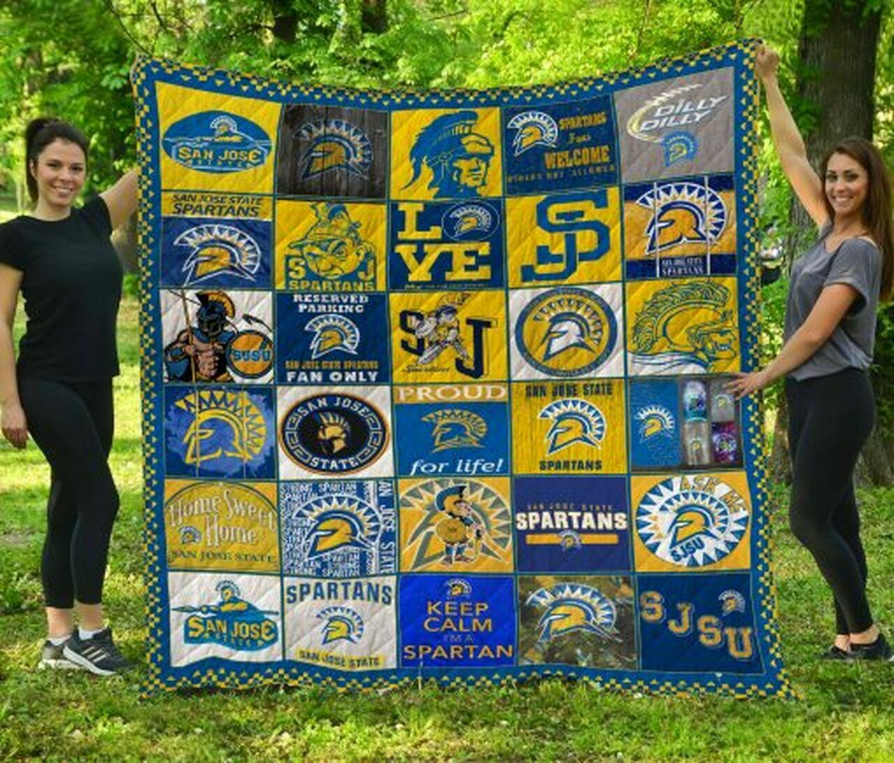 San Jose State Spartans Personalized Quilt Bedding Set for Home Decoration & Family Gifts