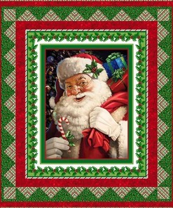 Santa Christmas Personalized Quilt Blanket Bedding Set for Home Decoration