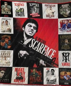 Scarface Custom Quilt Bedding Set Blanket Great for Bedroom Decor and Family Gifts