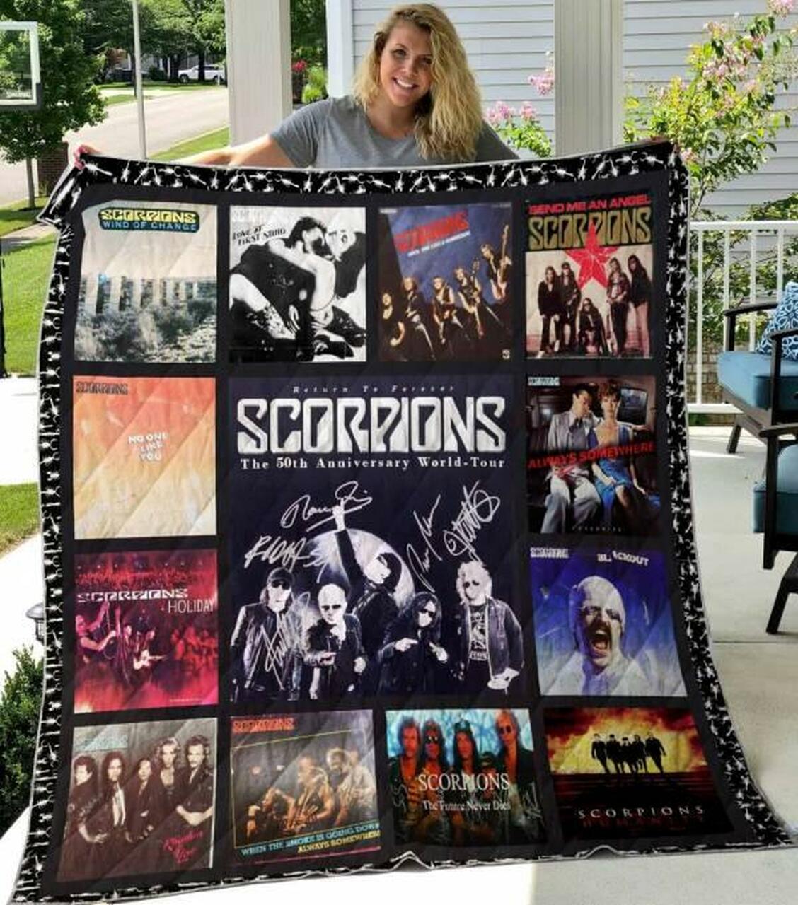 Scorpions Quilt Bedding Set Blanket Limited Quilt Bedding Set Blanket Bedroom Decor, Gifts for Family
