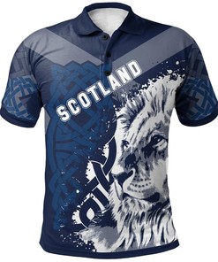 Scotland Celtic Polo Shirt - Cross Celt Lion