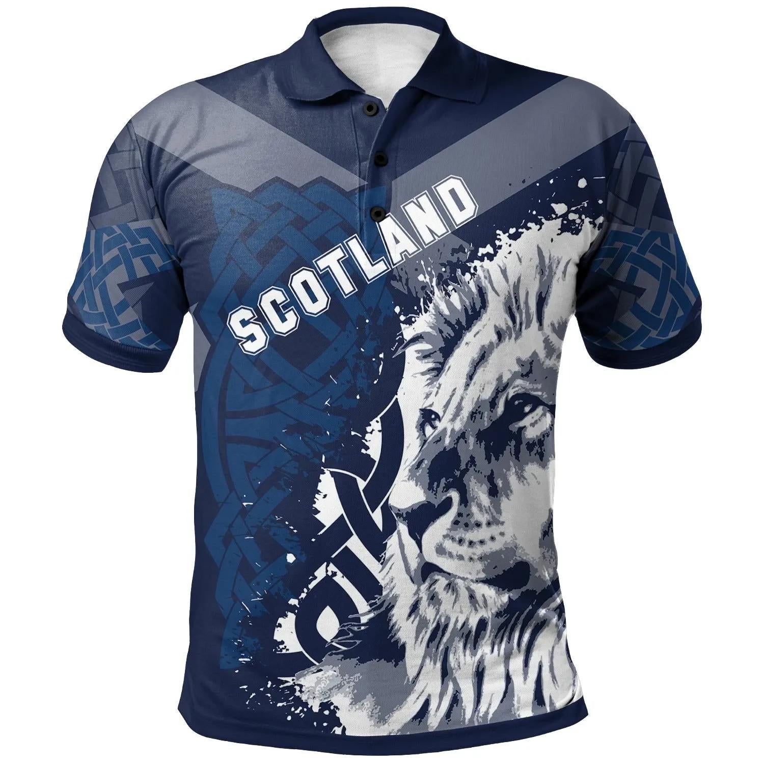 Scotland Celtic Polo Shirt - Cross Celt Lion