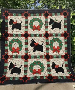 Scottish Terrier CG240625 Quilt Blanket Bedding Set Perfect for Bedroom Decor and Family Gifts
