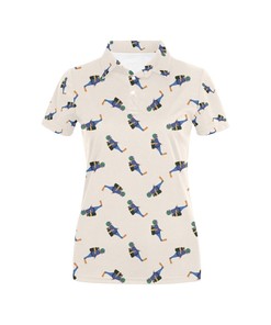 Scuba Driver Print Design Women's 3D Polo Shirt