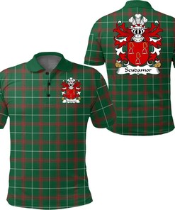 Scudamor (m. daughter of Owain Glyndwr) Wales Polo Shirt - Welsh National Tartan