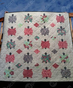 Sea Lovers, Add Lovely Turtle Quilt Bedding Set Blanket to Your Bedroom, Gifts for Family