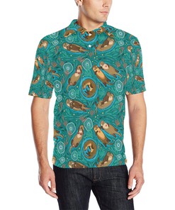 Sea Otter Pattern Print Design 01 Men Polo Shirt
