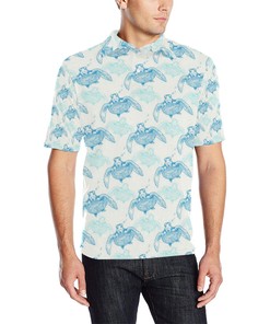Sea Turtle Pattern Print Design T01 Men Polo Shirt