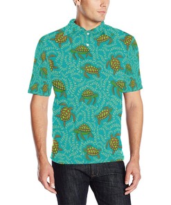 Sea Turtle Pattern Print Design T010 Men Polo Shirt