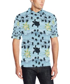 Sea Turtle Pattern Print Design T011 Men Polo Shirt