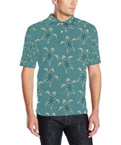 Sea Turtle Pattern Print Design T02 Men Polo Shirt