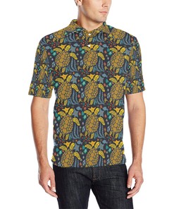 Sea Turtle Pattern Print Design T03 Men Polo Shirt