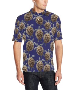 Sea Turtle Pattern Print Design T05 Men Polo Shirt