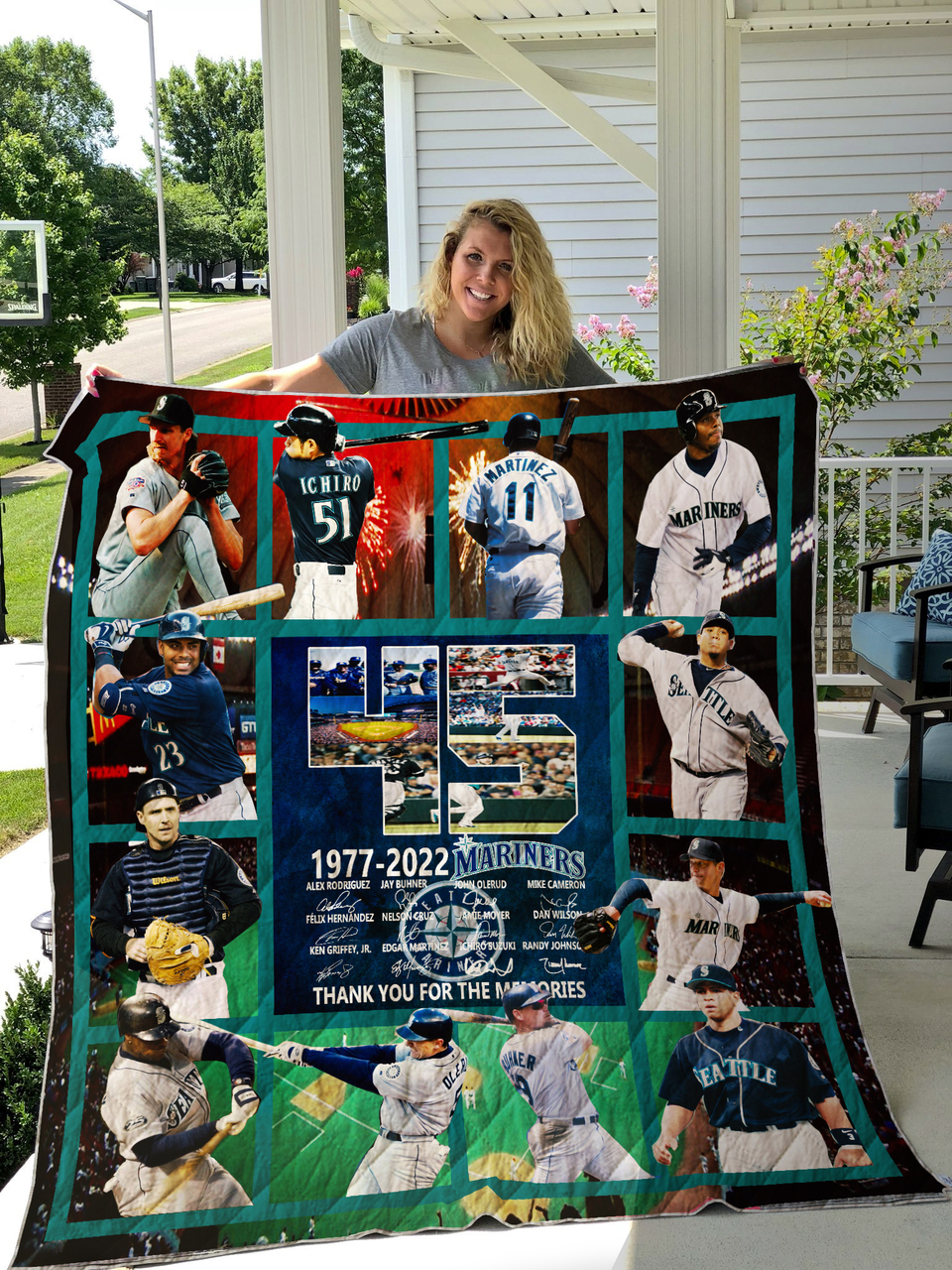 Seattle Mariners Custom Quilt Bedding Set Great for Bedroom Decor and Gifts for Fans