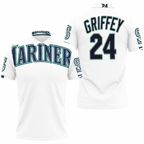 Seattle Mariners Ken Griffey Jr 24 2020 Mlb White Polo Shirt232
