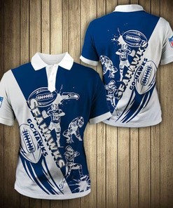 Seattle Seahawks Casual 3D Polo Shirt