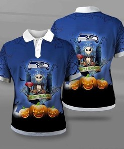 Seattle Seahawks Halloween Polo Shirt