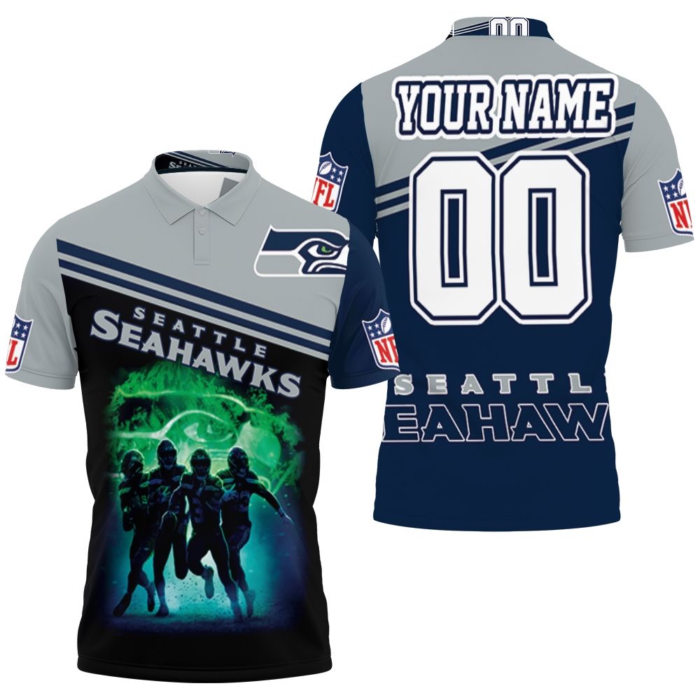 Seattle Seahawks Legend Players Personalized Polo Shirt