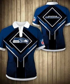 Seattle Seahawks Square Lattice Polo Shirt