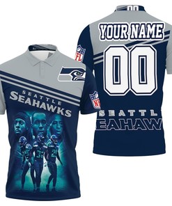 Seattle Seahawks Trio Personalized Polo Shirt