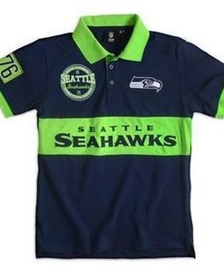 Seattle Seahawks Wordmark Rugby Polo Shirt 3D All Over Print Shirt3812