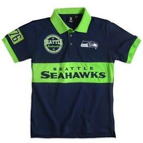 Seattle Seahawks Wordmark Rugby Polo Shirt 3D All Over Print Shirt3812