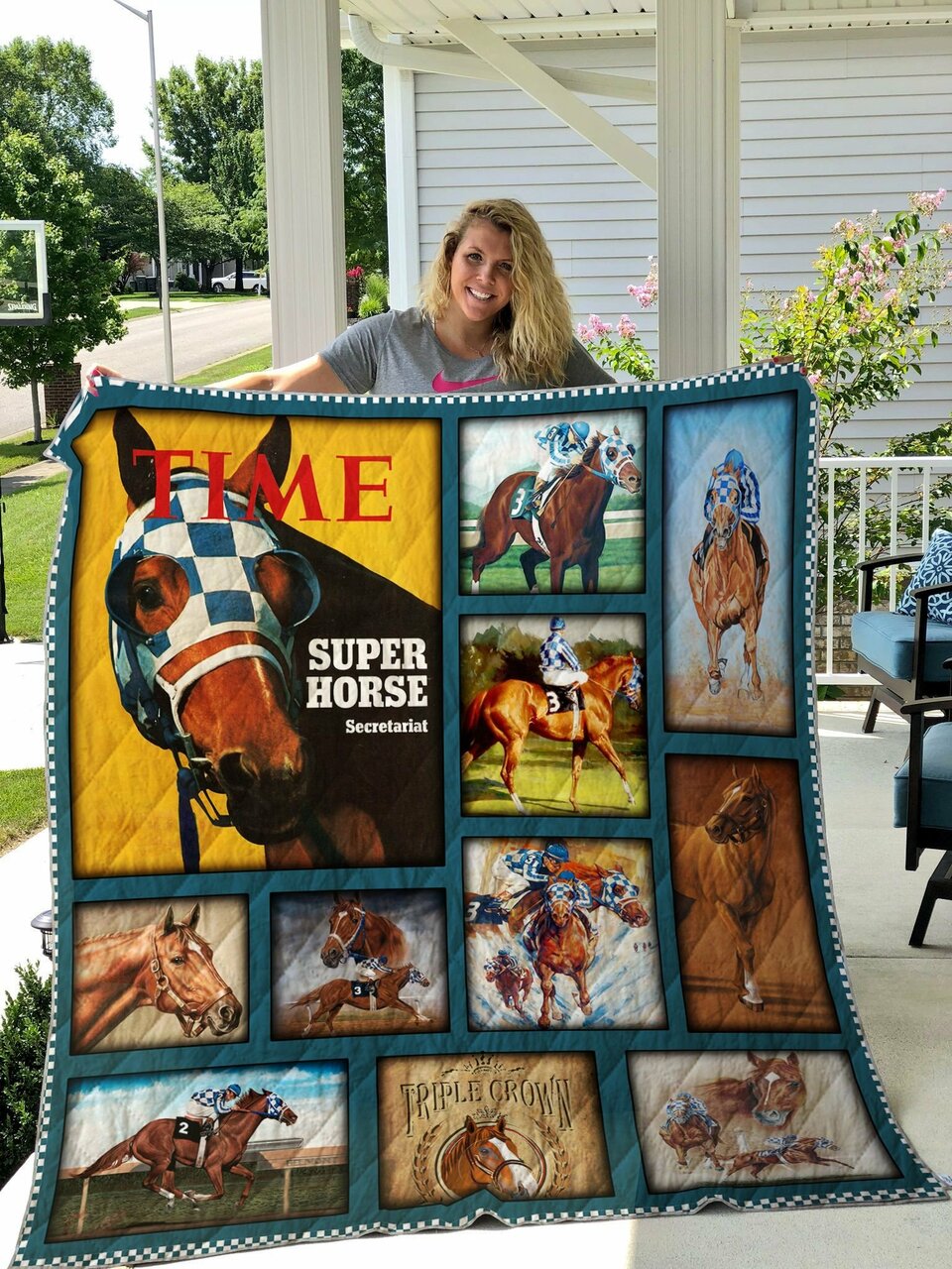 Secretariat Quilt Bedding Set Blanket - Personalized Bedroom Decor for Home Decoration and Gifts for Family