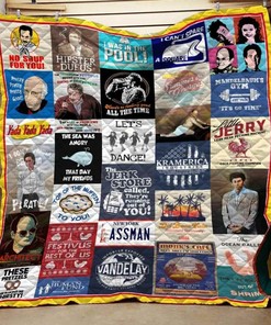 Seinfeld Quotes Collage Personalized Quilt Bedding Set- Great for Bedroom Decor and Family Gifts