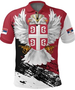 Serbia Polo Shirt - Serbian White Eagle