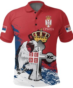 Serbia Special Polo Shirt - Serbian Eagle / Orthodox Cross