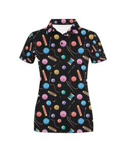 Sewing Print Design Women's Polo Shirt