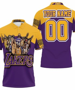 Shaquille Oneal 34 Los Angeles Lakers Nba Western Conference Personalized Polo Shirt