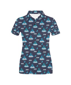 Shark Print Design Women's Polo Shirt 3D Polo Shirt A2