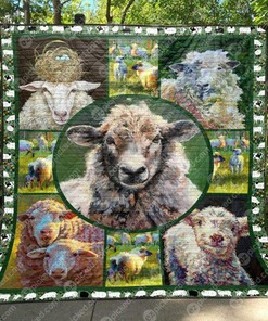 Sheep Love Personalized Quilt Bedding Set Blanket for Home Decoration, Great for Family Gifts