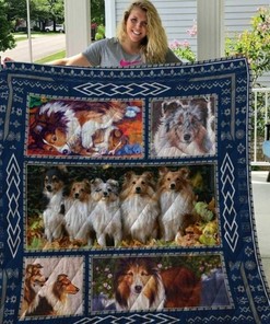 Shetland Sheepdog Then You Look At Me Quilt Bedding Set Blanket Bedroom Decor, Gifts for Family