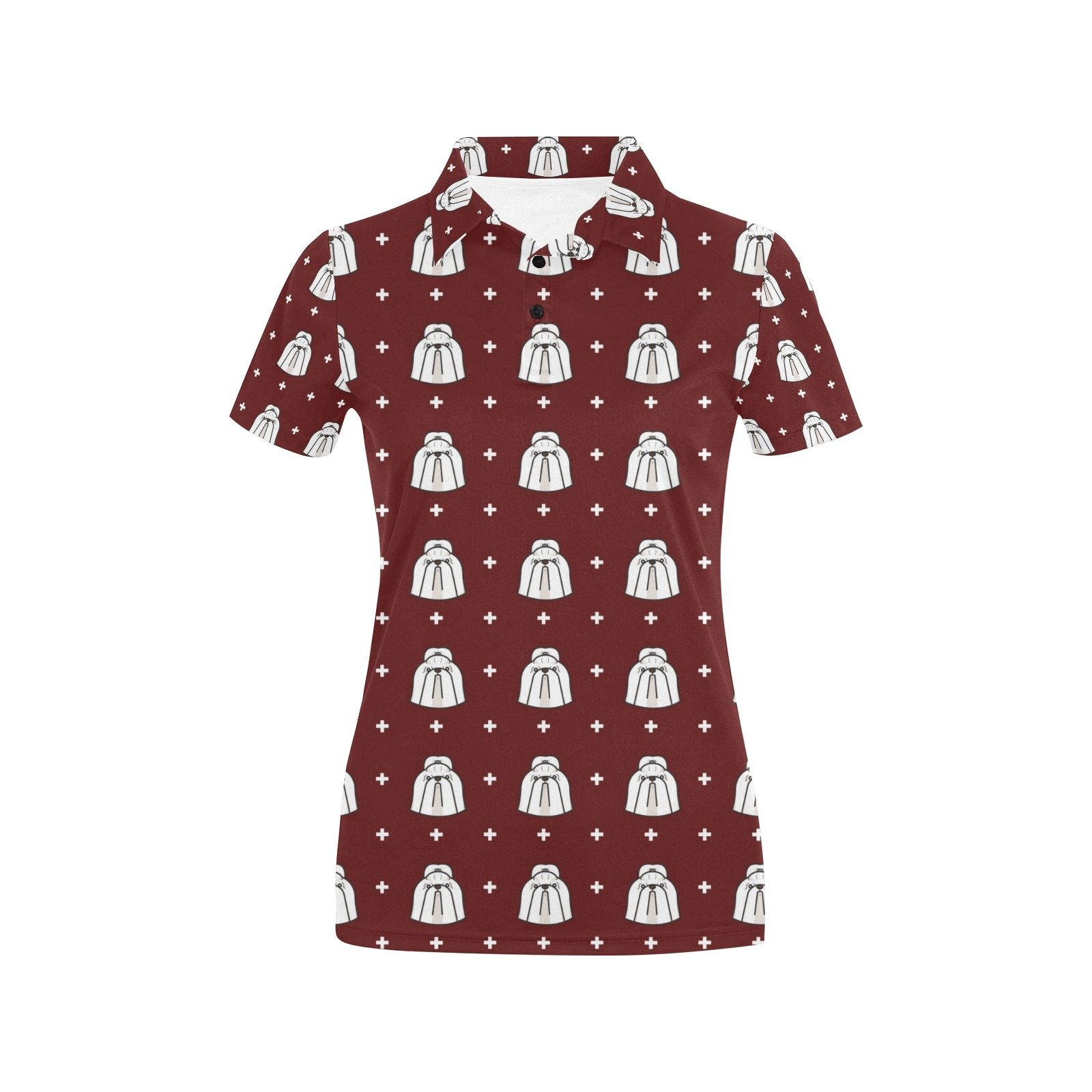 Shiba Inu Print Design Women's Polo Shirt 3D Polo Shirt A14