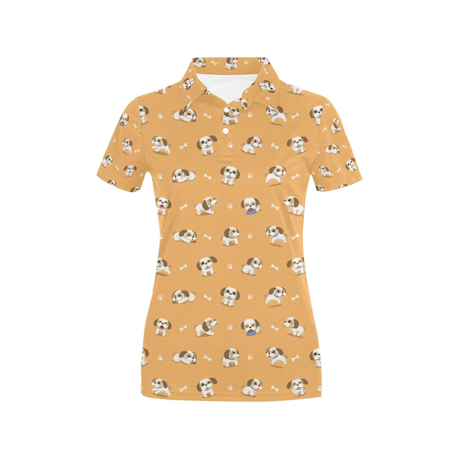 Shiba Inu Print Design Women's Polo Shirt 3D Polo Shirt A15